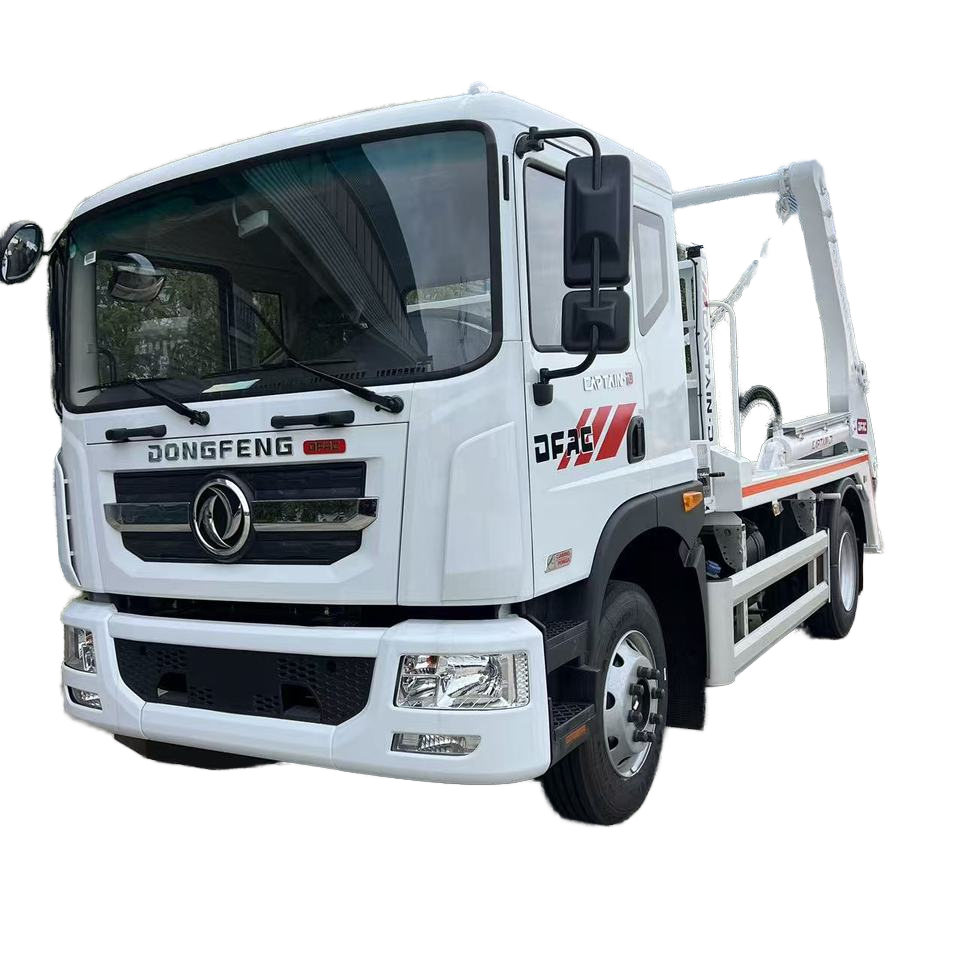 Xe Tải R&aacute;c Dongfeng Swing Arm Hook Lift Với Container Loại Thuyền Xử L&yacute; Chất Thải đa C