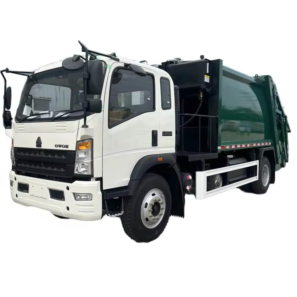 HOWO 10-Cubic C&ocirc;ng Suất N&eacute;n R&aacute;c Xe Tải Nhi&ecirc;n Liệu Diesel Truyền Số Thủ C&o