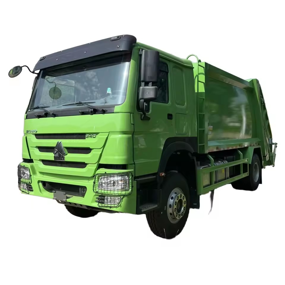 Sinotruk 4x2 M&aacute;y Nạp R&aacute;c Ph&iacute;a Sau M&aacute;y N&eacute;n R&aacute;c Xe Tải Động 