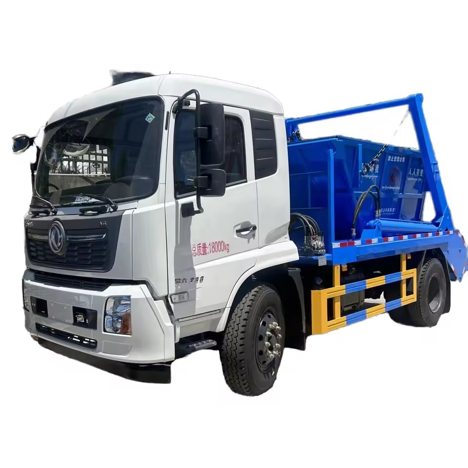 Xe Tải R&aacute;c Dongfeng 4X2 Swing Arm C&ocirc;ng Suất 8-12 CBM Chứng Nhận CE / GOST