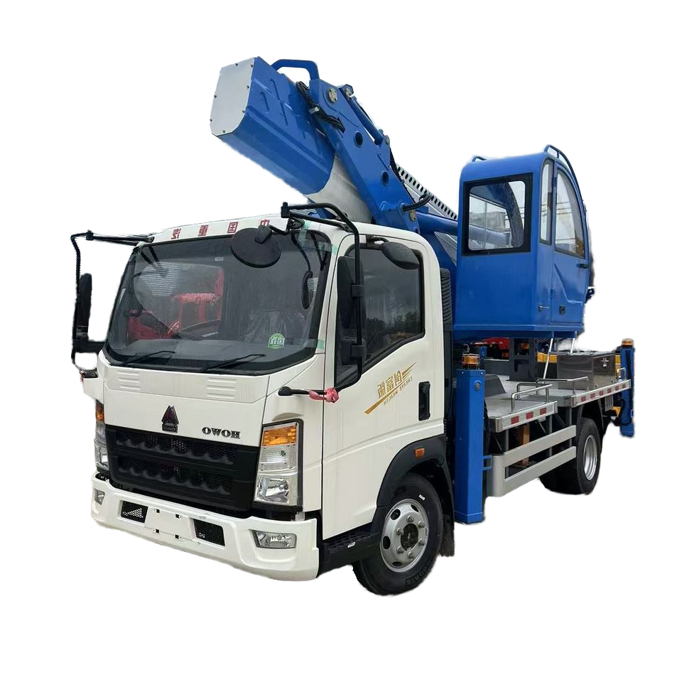 HOWO 28m Xe Tải N&acirc;ng Trục đơn  Hệ Thống Truyền động Thủ C&ocirc;ng Chạy Bằng Diesel Cho Bảo Tr