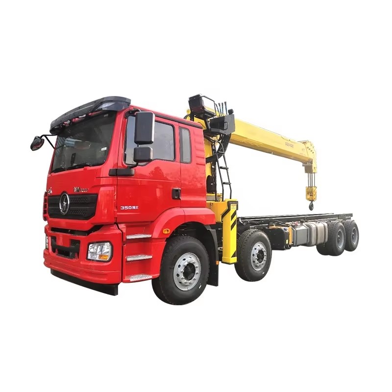 Shacman 8x4 Xe Tải Gắn Cẩu 16 Tấn Xe Tải Cẩu Thủy Lực Cho N&acirc;ng Trọng Lượng