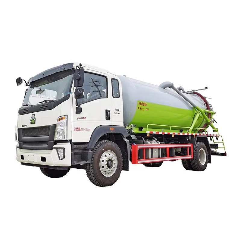 Sinotruck Howo 5000L Nước Thải H&uacute;t Xe Tải 4x2 Ch&acirc;n Kh&ocirc;ng Septic Ph&acirc;n H&uacu