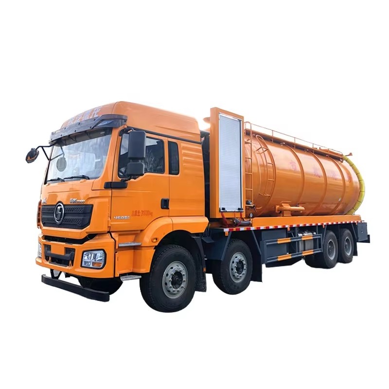 Shacman 33000L Cao &aacute;p Ch&acirc;n Kh&ocirc;ng Nước Thải H&uacute;t L&agrave;m Sạch Xe Tải Với 