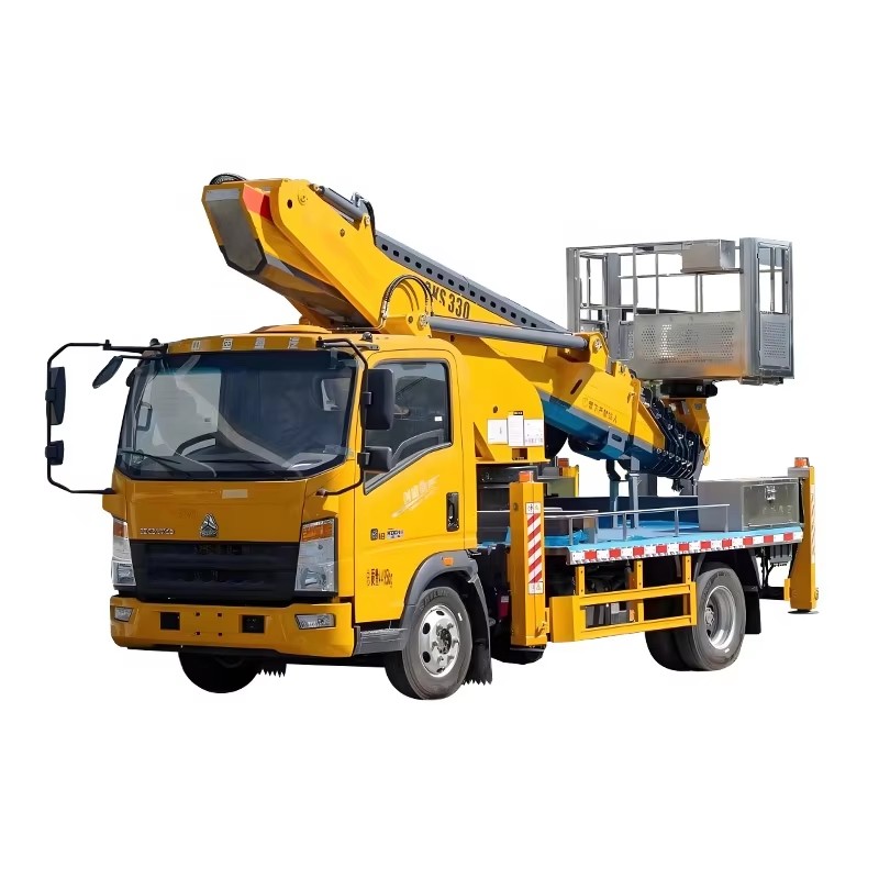 Howo 23m Nền Tảng L&agrave;m Việc Tr&ecirc;n Kh&ocirc;ng Xe Tải Vận H&agrave;nh Cao Xe Tải X&ocirc; 