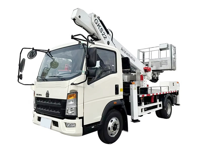 Xe N&acirc;ng Tr&ecirc;n Kh&ocirc;ng Howo 22M 25M 30M Chiều Cao Hoạt động Xe Tải X&ocirc; C&ocirc;ng