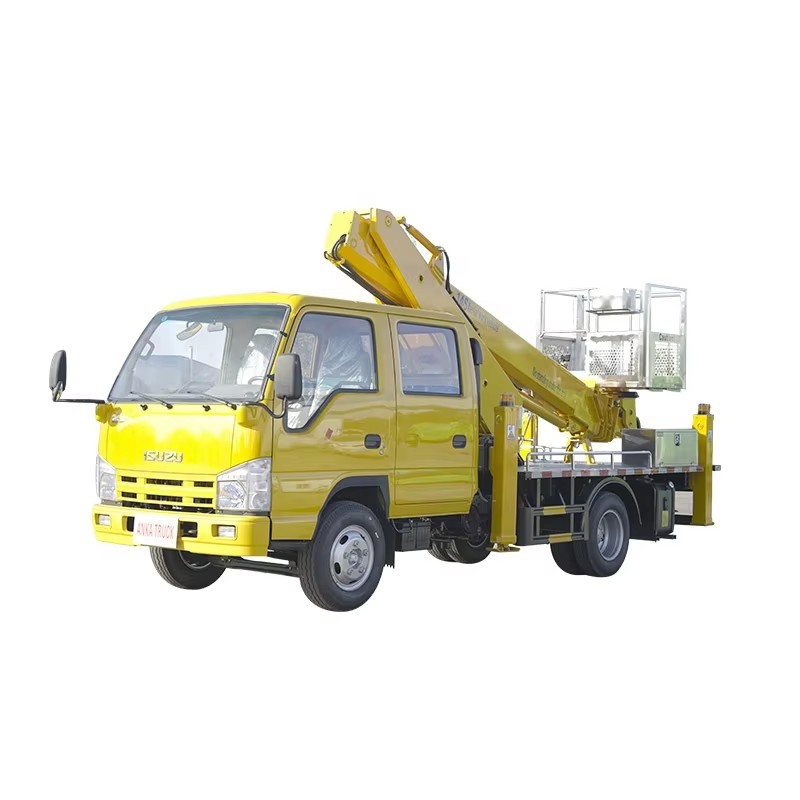 I SUZU ELF Double Row Cab Aerial Lift Bucket Xe Tải 14M 20M Nền Tảng L&agrave;m Việc Tr&ecirc;n Kh&o