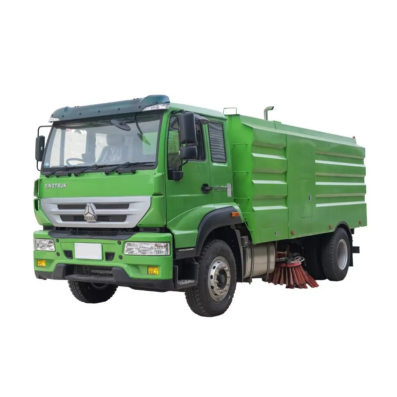 Howo 8000 L&iacute;t M&aacute;y Qu&eacute;t đường Ch&acirc;n Kh&ocirc;ng Xe Tải L&agrave;m Sạch đườn