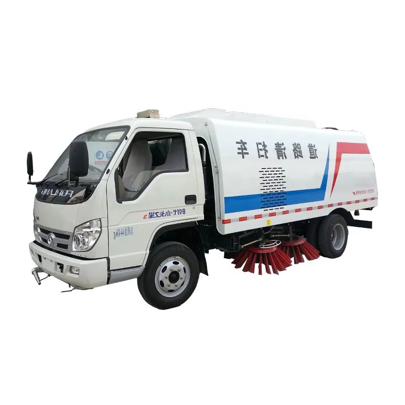 Foton 3000L Mini Vacuum Road Sweeper Xe Tải L&agrave;m Sạch đường Phố &aacute;p Suất Cao Cho đường P