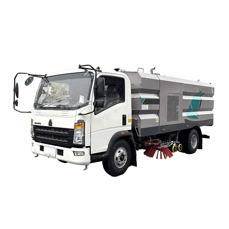 Howo Xuất Khẩu đường Qu&eacute;t Xe Tải Xe Tăng 8000L Cao &aacute;p đường Phố Rửa Xe Tải Cho đường P