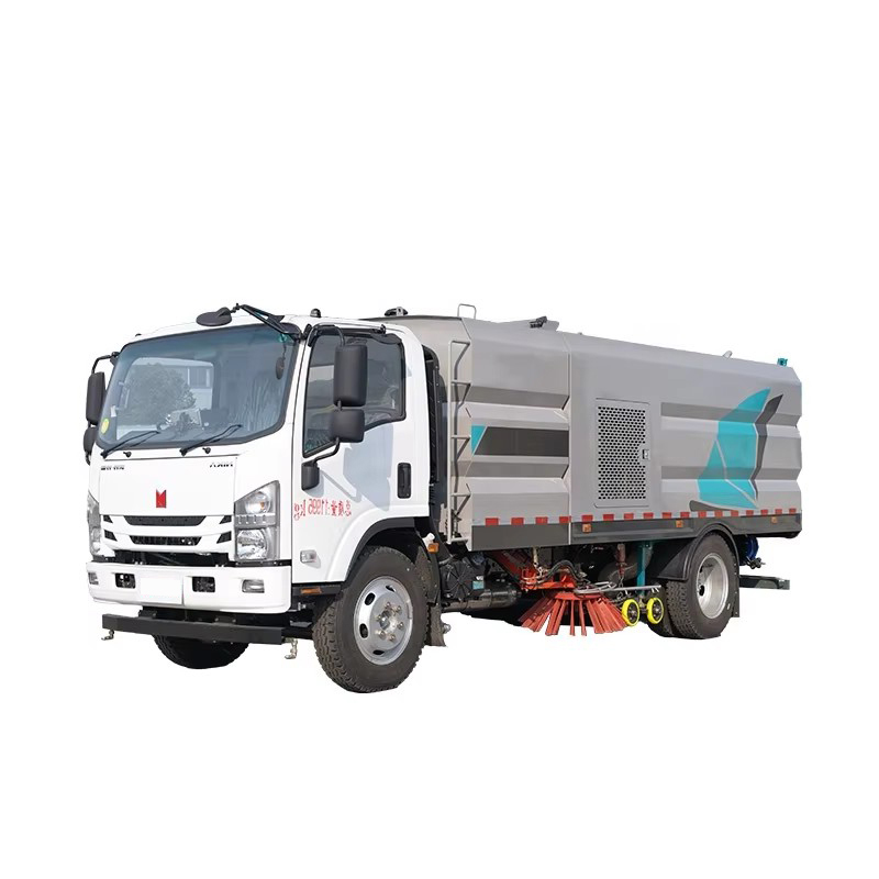 I SUZU đường Qu&eacute;t Xe Tải &aacute;p Suất Cao 6CBM Ch&acirc;n Kh&ocirc;ng đường Rửa M&aacute;y 