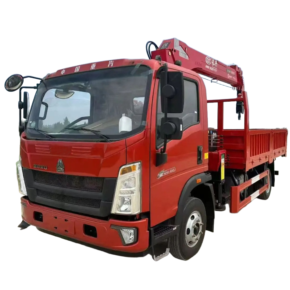 Cần Cẩu Xe Tải Sinotruk Howo 4 X2 6 Tấn B&ugrave;ng Nổ K&iacute;nh Thi&ecirc;n Văn Động Cơ Bơm Hộp S