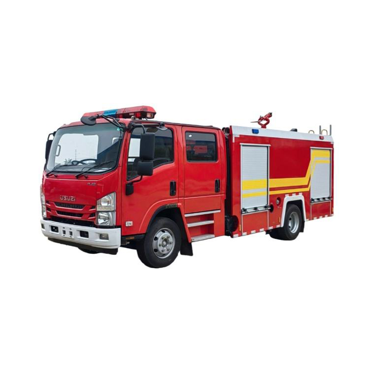 3,5 Tấn Diesel 4X2 Drive 50m Chiều Cao L&agrave;m Việc Xe Tải Cứu Hỏa Bọt Nước Với Bể 3500L Cho đườn