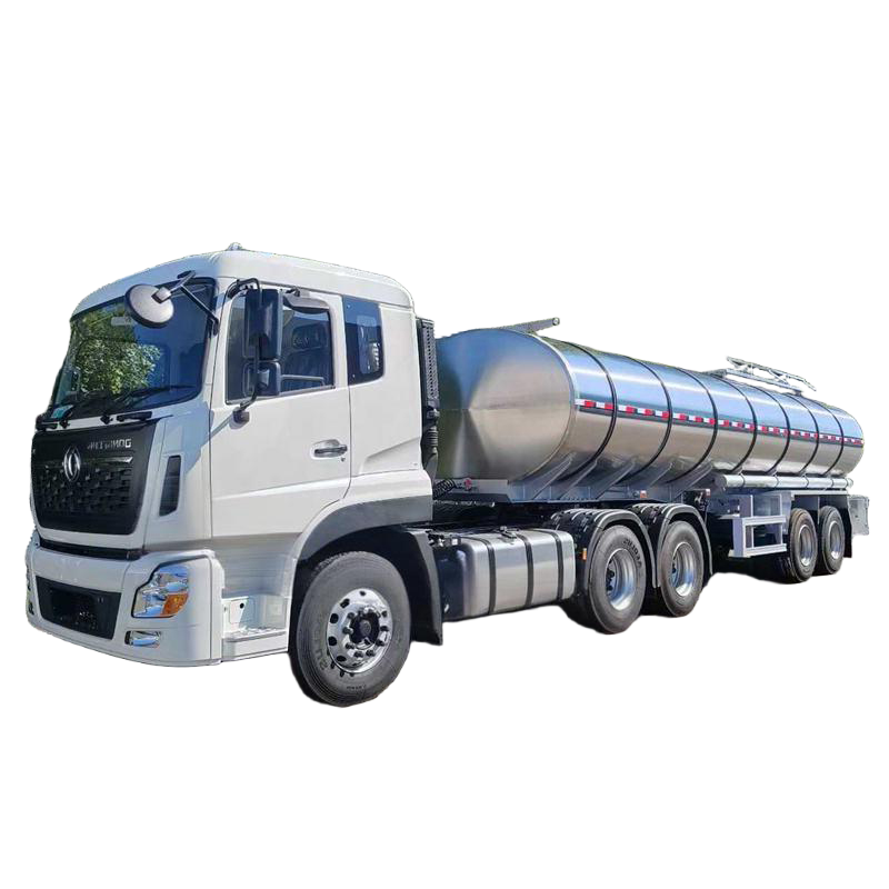 2 Trục Vận Chuyển Sữa Tươi Semi-trailer Xe Tải Sữa 28m&sup3; 28000L Th&eacute;p Kh&ocirc;ng Gỉ Xe Tả