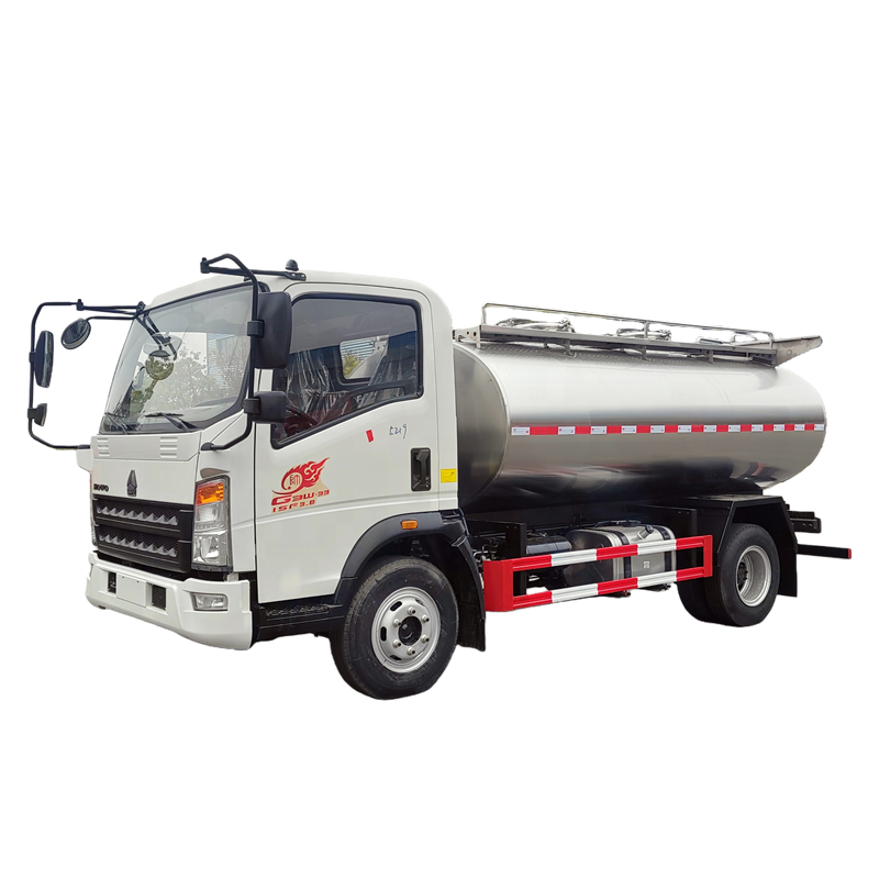 Sinotruk Howo 4X2 Xe Tải Sữa 5000L Xe Tải Chở Sữa 5m&sup3; Bia Sữa Tươi V&agrave; Xe Tải Chuyển Nước