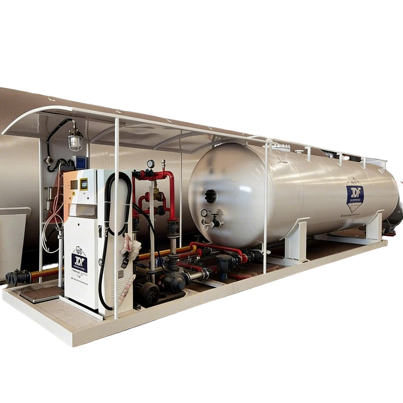 10MT 20,000L LPG Skid Trạm Bơm Với M&aacute;y Ph&acirc;n Phối